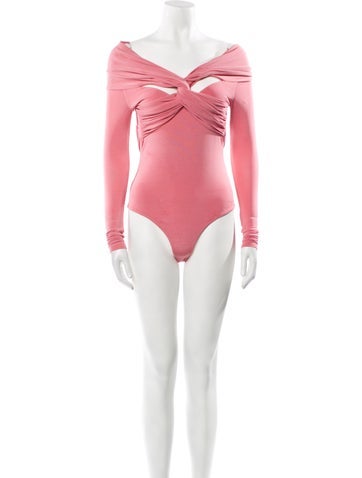 Khaite Tops Off-The-Shoulder Long Sleeve Bodysuit XS