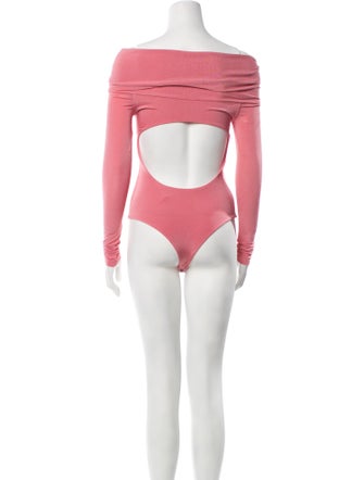Khaite Off-The-Shoulder Long Sleeve Bodysuit