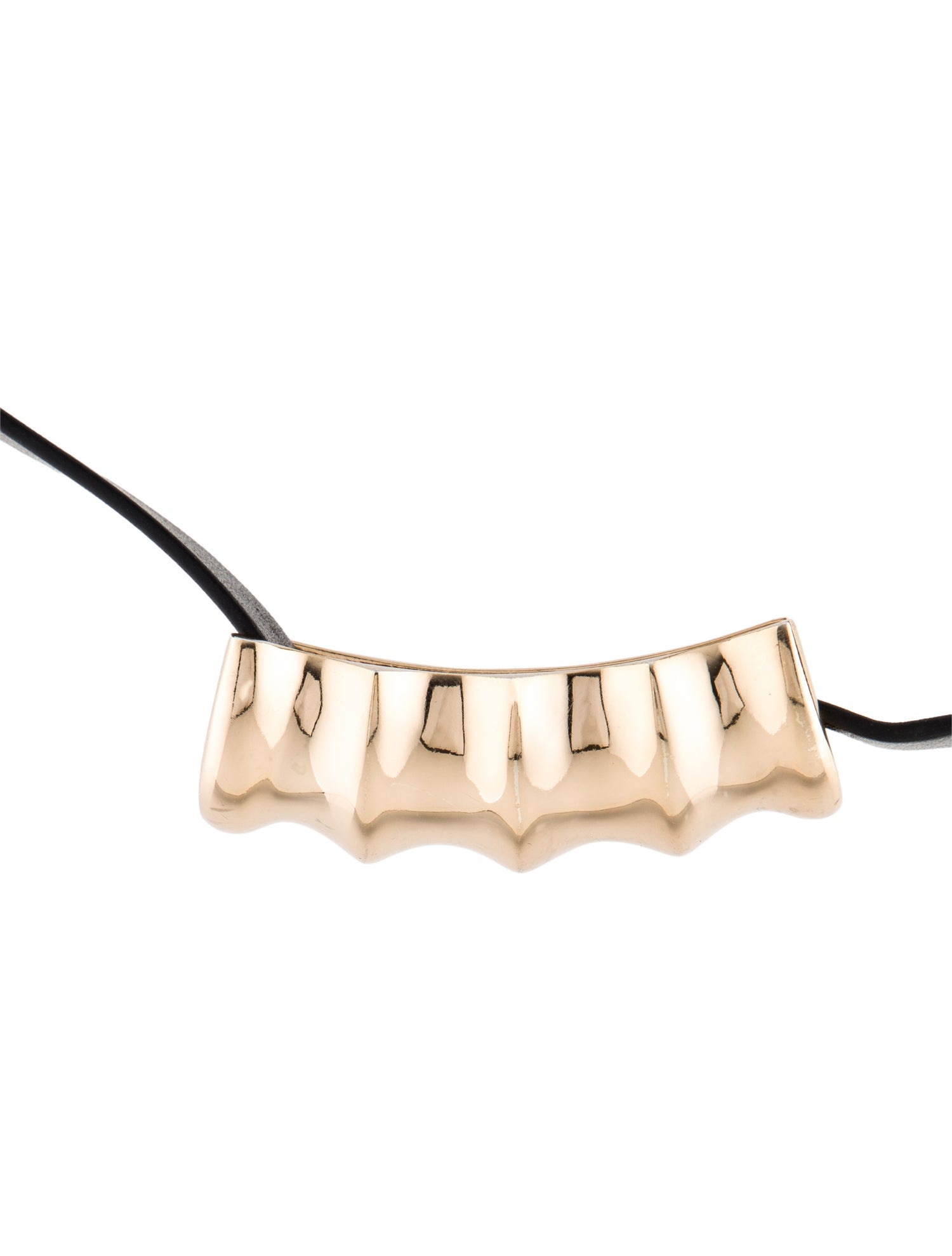 Khaite Leather Julius Embellished Choker Necklace