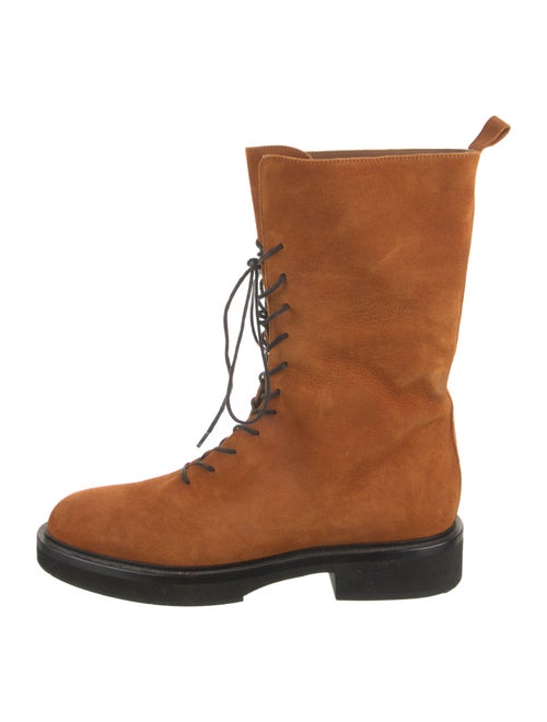 Khaite Suede Combat Boots