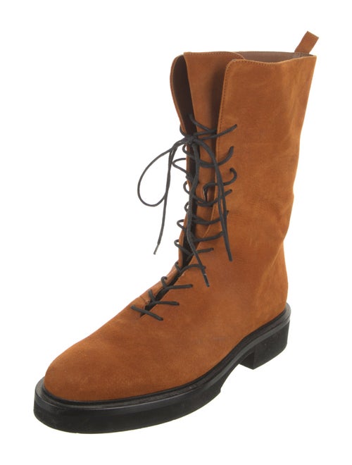 Khaite Suede Combat Boots