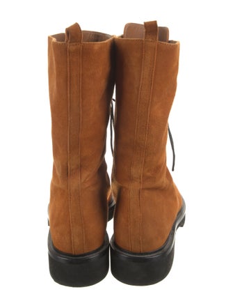 Khaite Suede Combat Boots