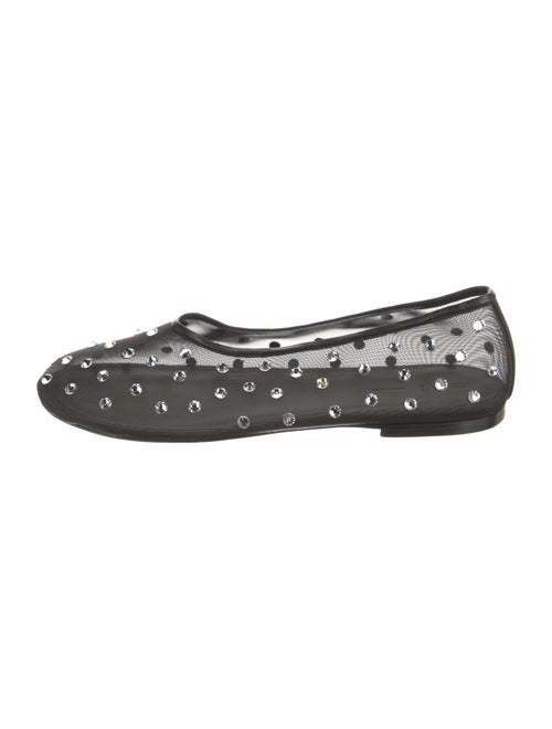 Khaite Mesh Crystal Embellishments Ballet Flats