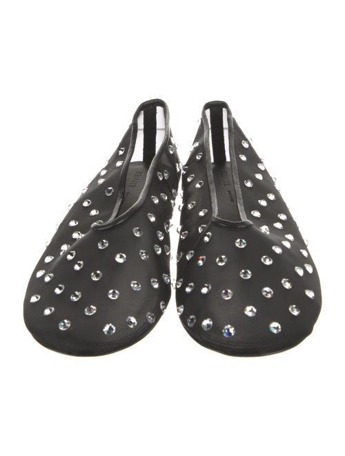 Khaite Mesh Crystal Embellishments Ballet Flats