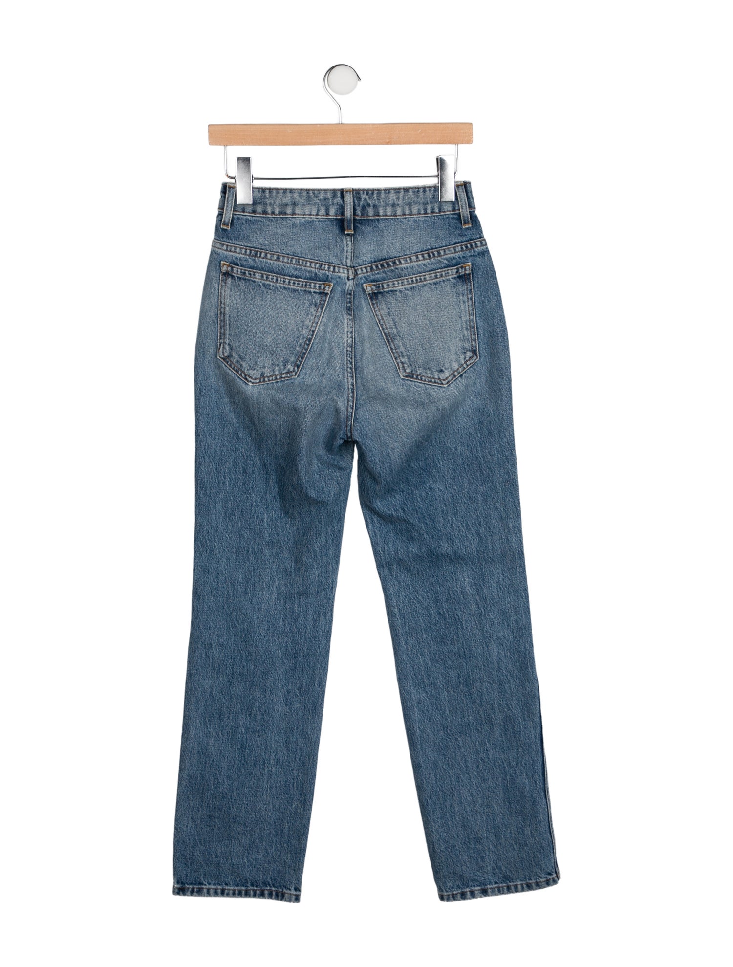 Khaite High-Rise Straight Leg Jeans - Blue, 11