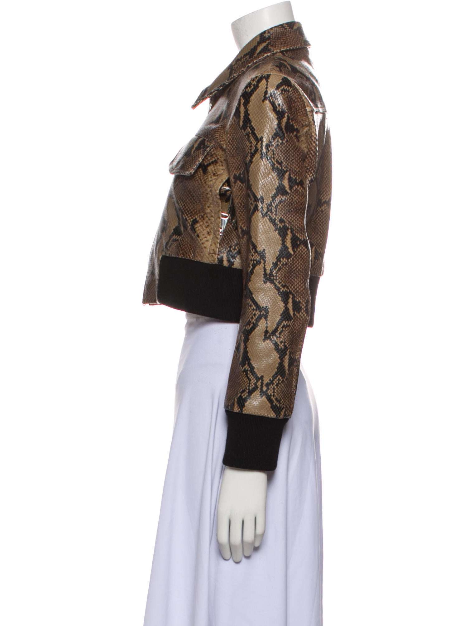 Khaite Calfskin Animal Print Bolero