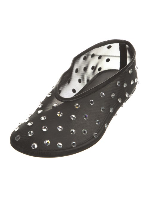 Khaite Mesh Crystal Embellishments Ballet Flats