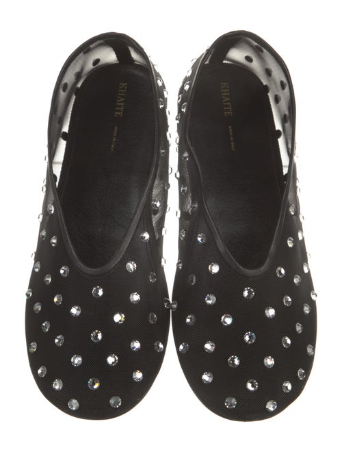 Khaite Mesh Crystal Embellishments Ballet Flats