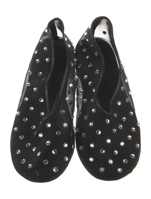 Khaite Mesh Crystal Embellishments Ballet Flats