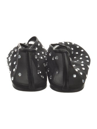 Khaite Mesh Crystal Embellishments Ballet Flats