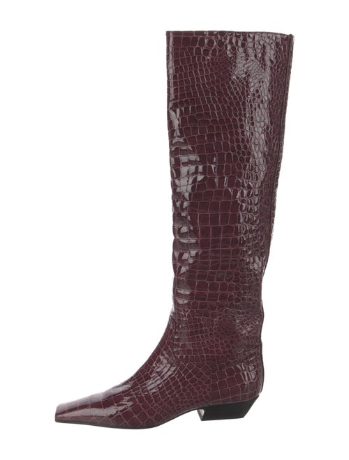 Khaite Patent Leather Riding Boots