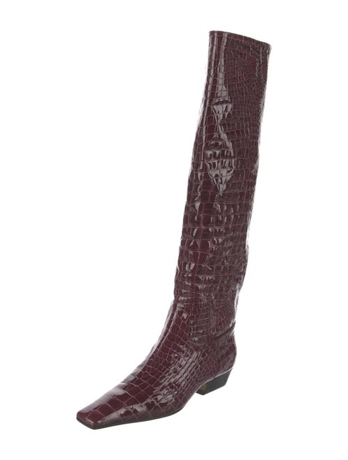 Khaite Patent Leather Riding Boots