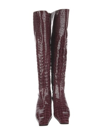 Khaite Patent Leather Riding Boots