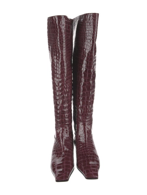 Khaite Patent Leather Riding Boots