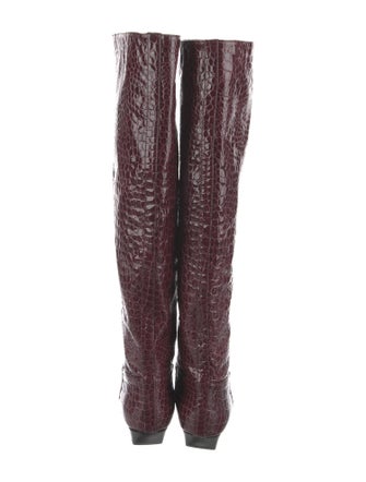 Khaite Patent Leather Riding Boots