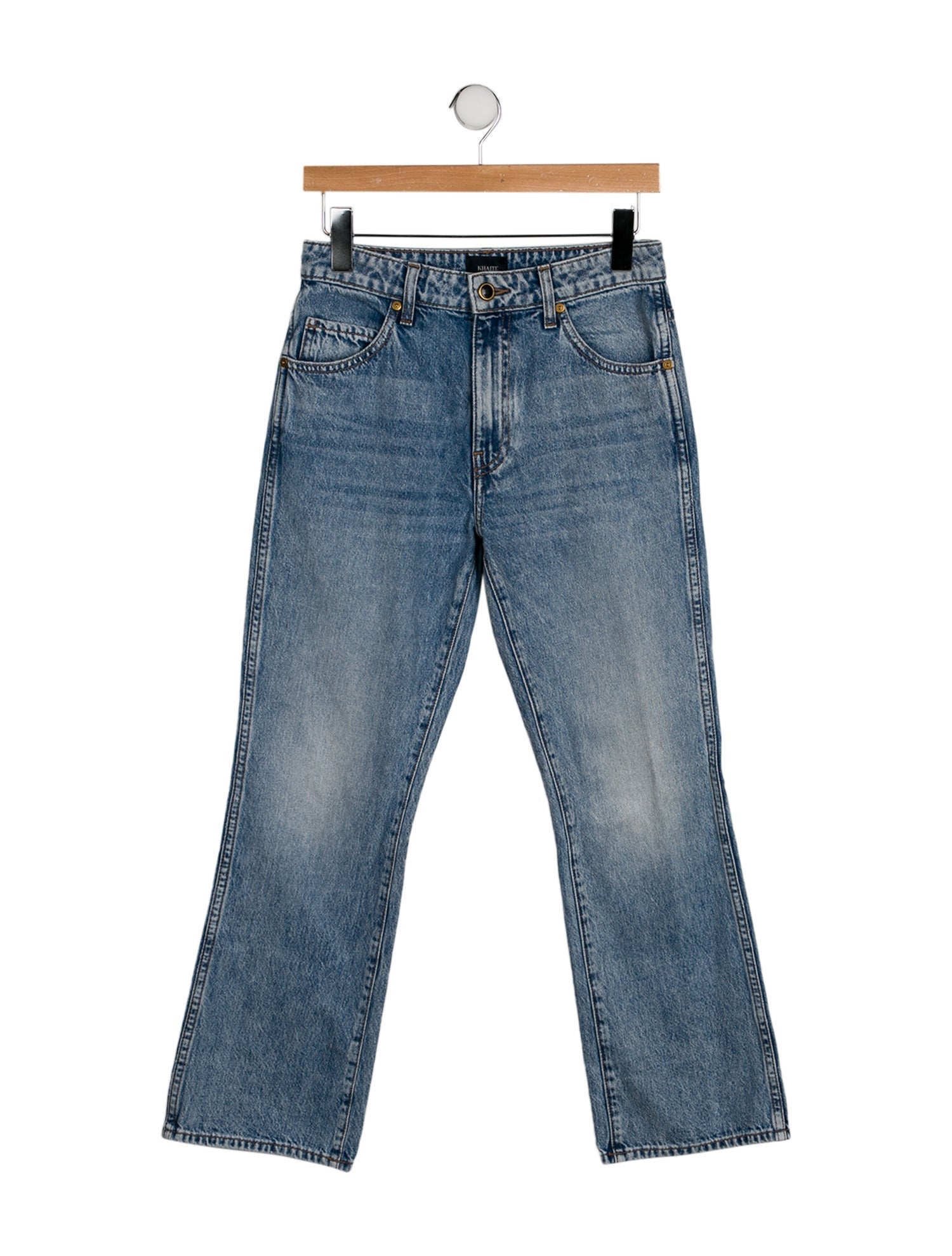 Khaite High-Rise Straight Leg Jeans