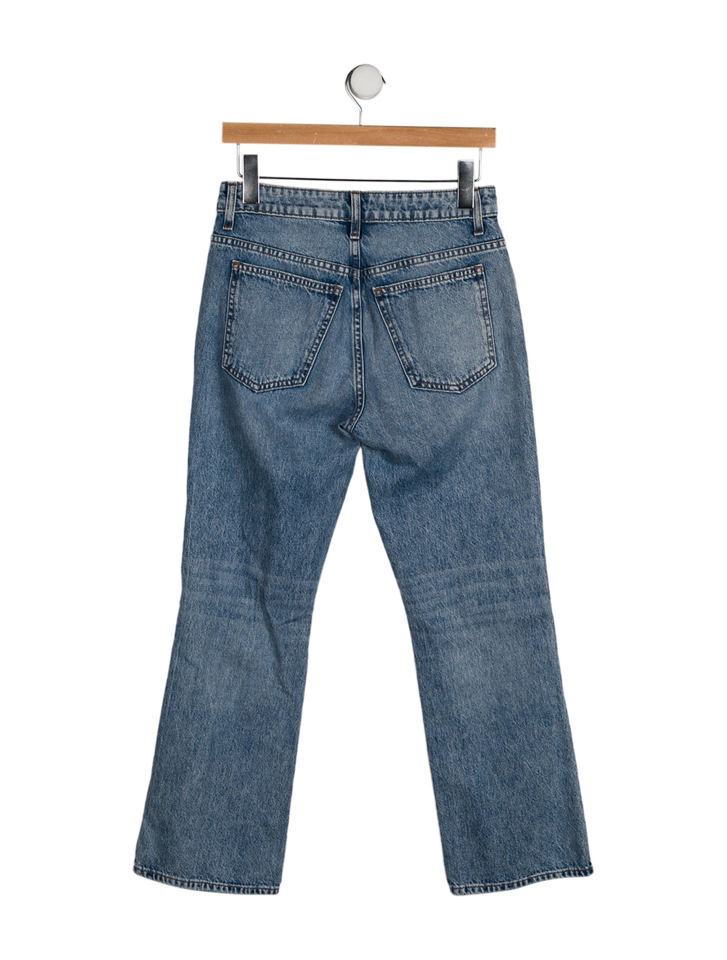 Khaite High-Rise Straight Leg Jeans