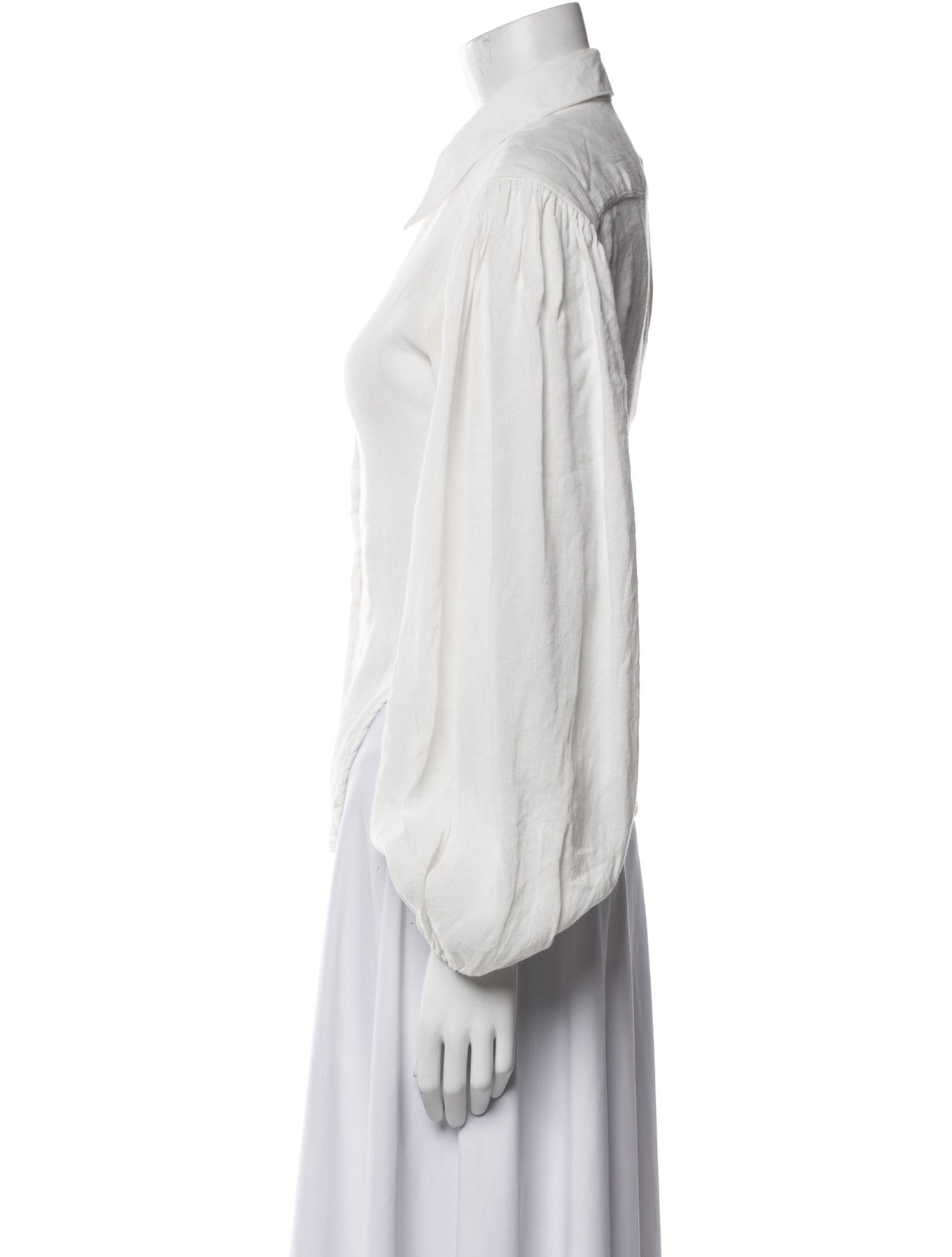Khaite Long Sleeve Button-Up Top