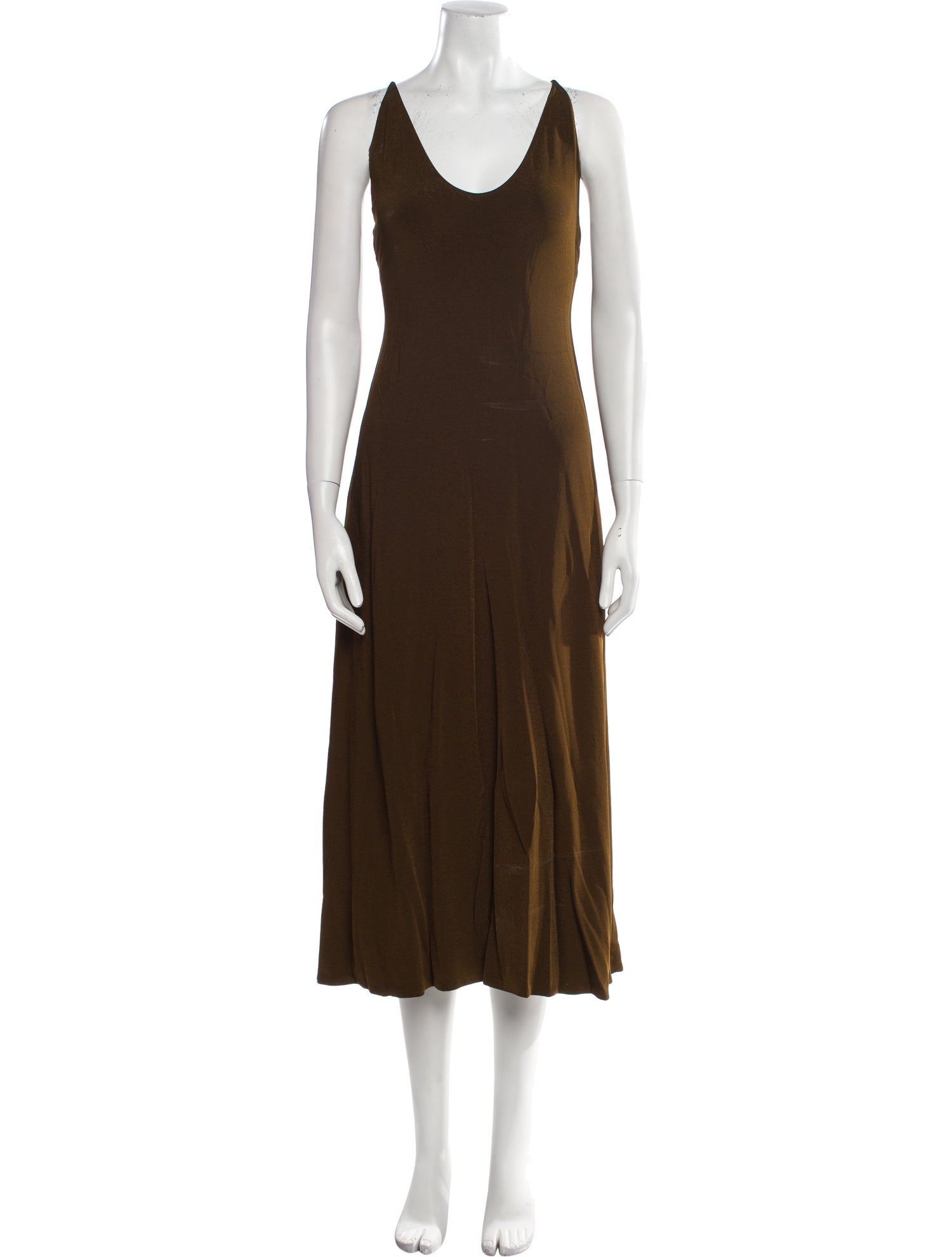 Khaite Scoop Neck Midi Length Dress