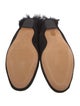 Khaite Suede Fur Trim Mules