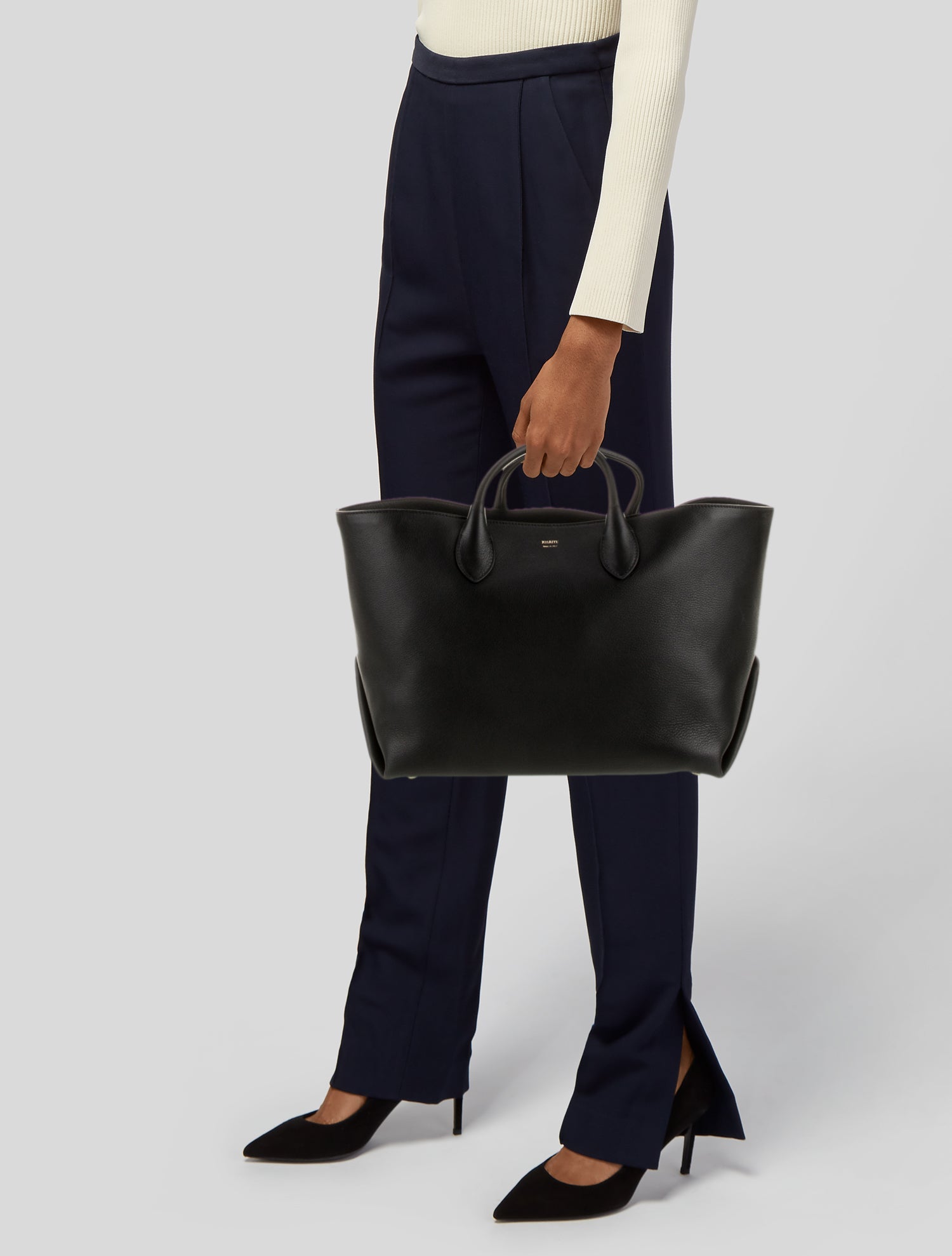 Khaite Leather Top Handle Bag