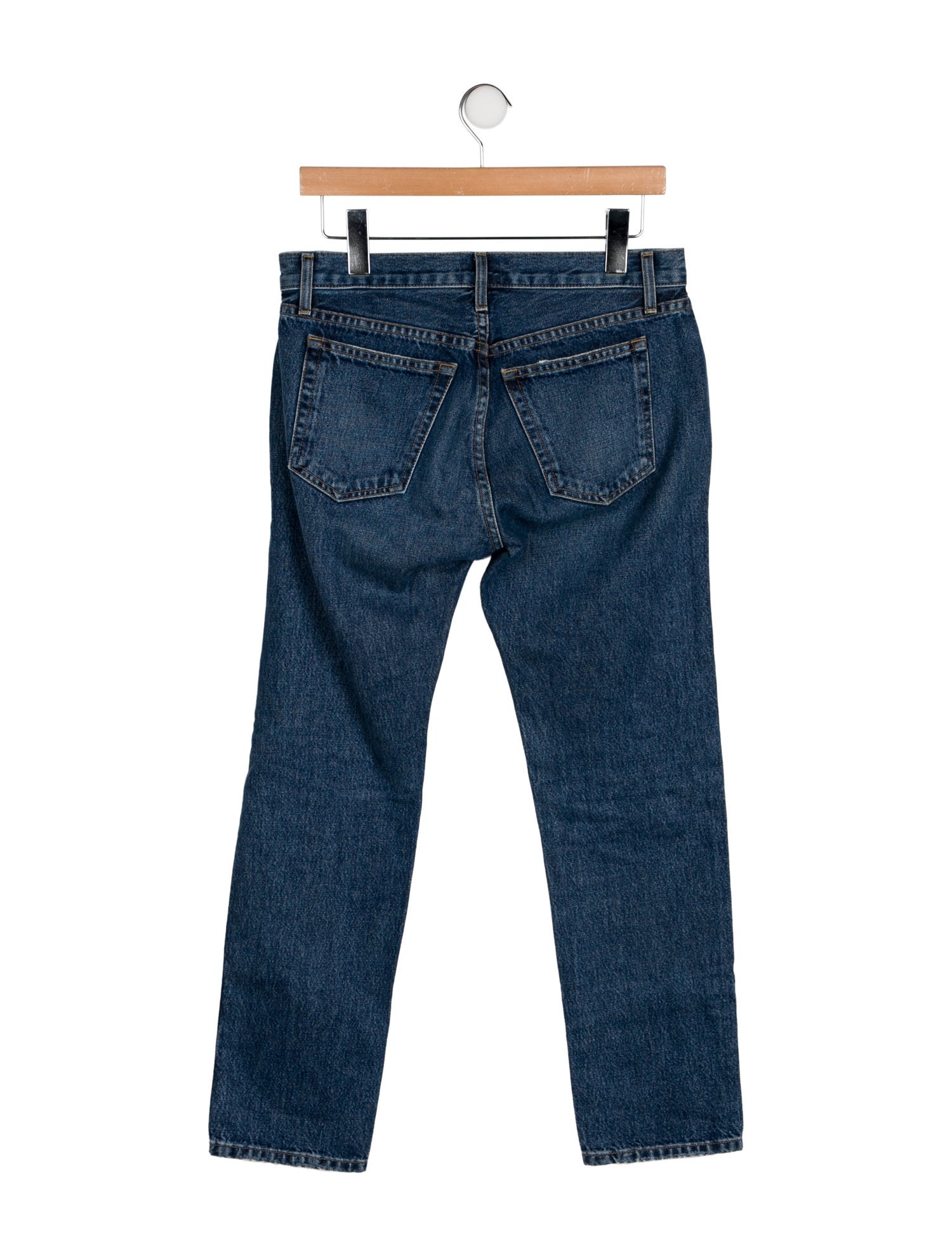 Khaite Mid-Rise Straight Leg Jeans