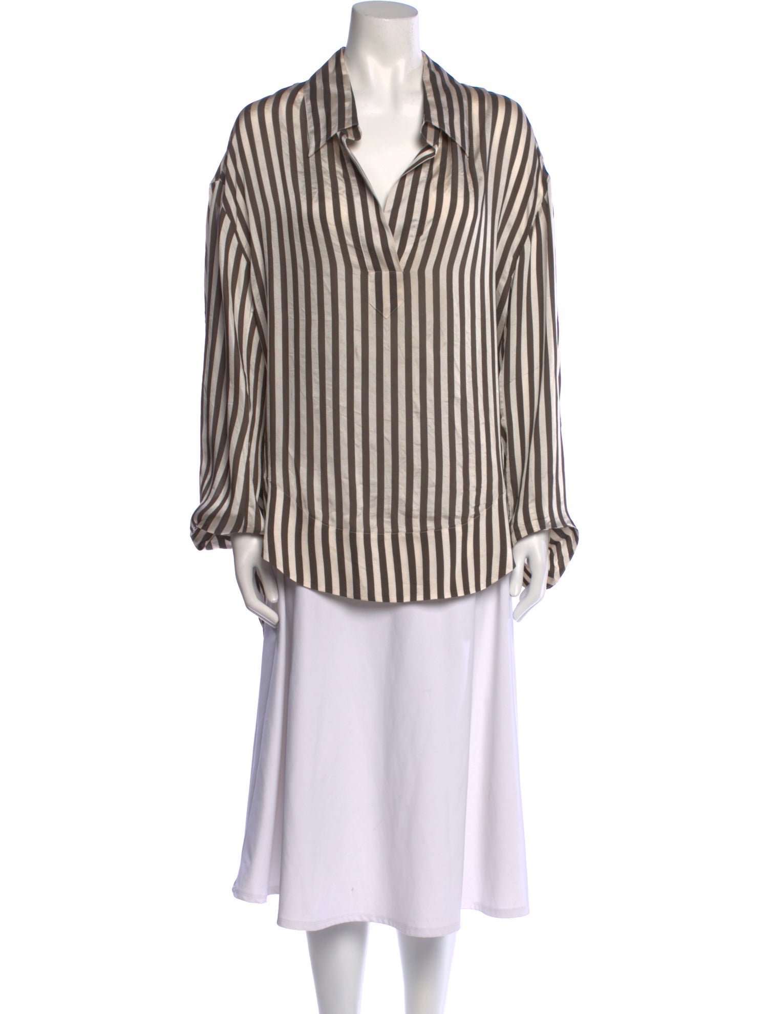 Khaite Striped Long Sleeve Tunic