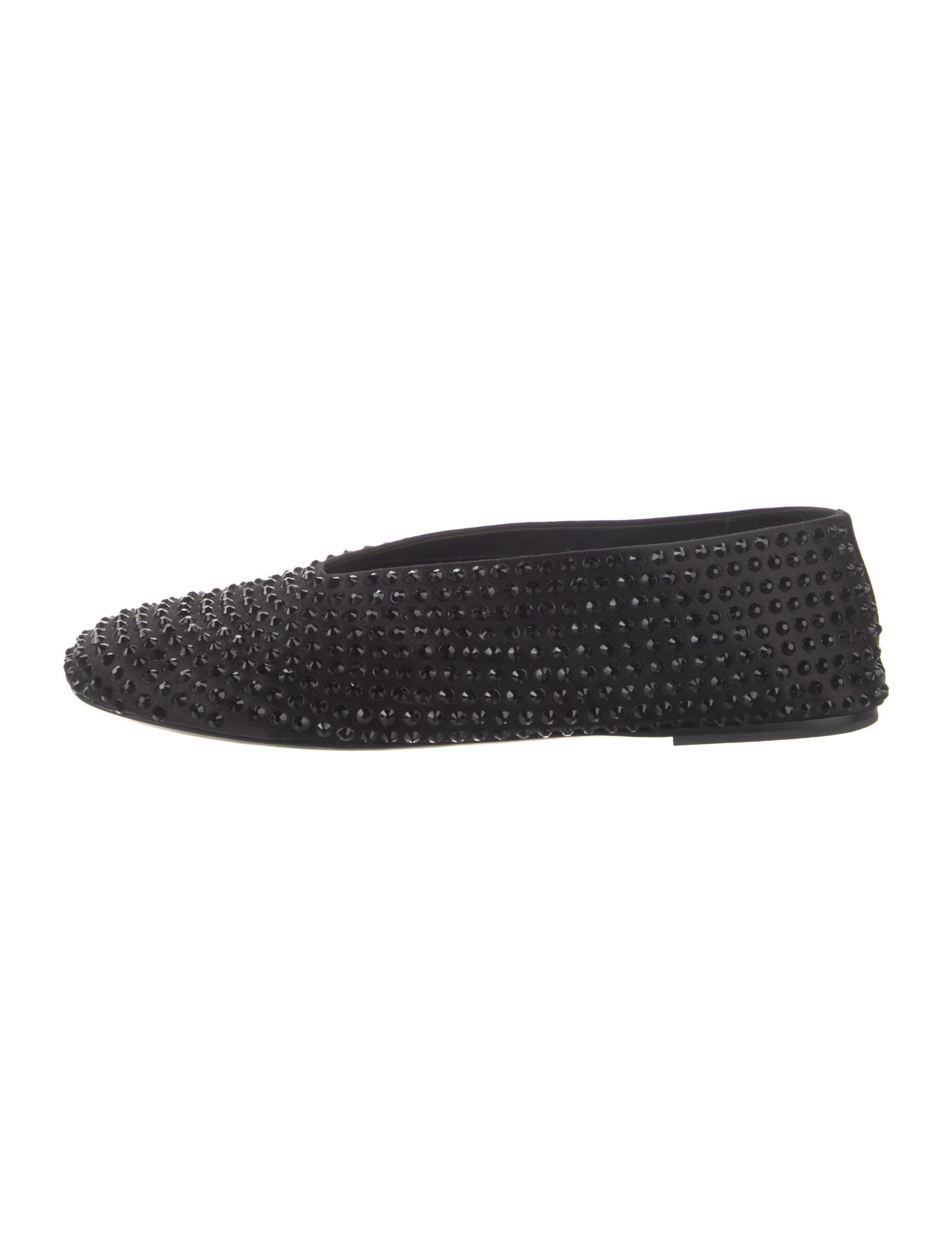 Khaite Satin Crystal Embellishments Flats
