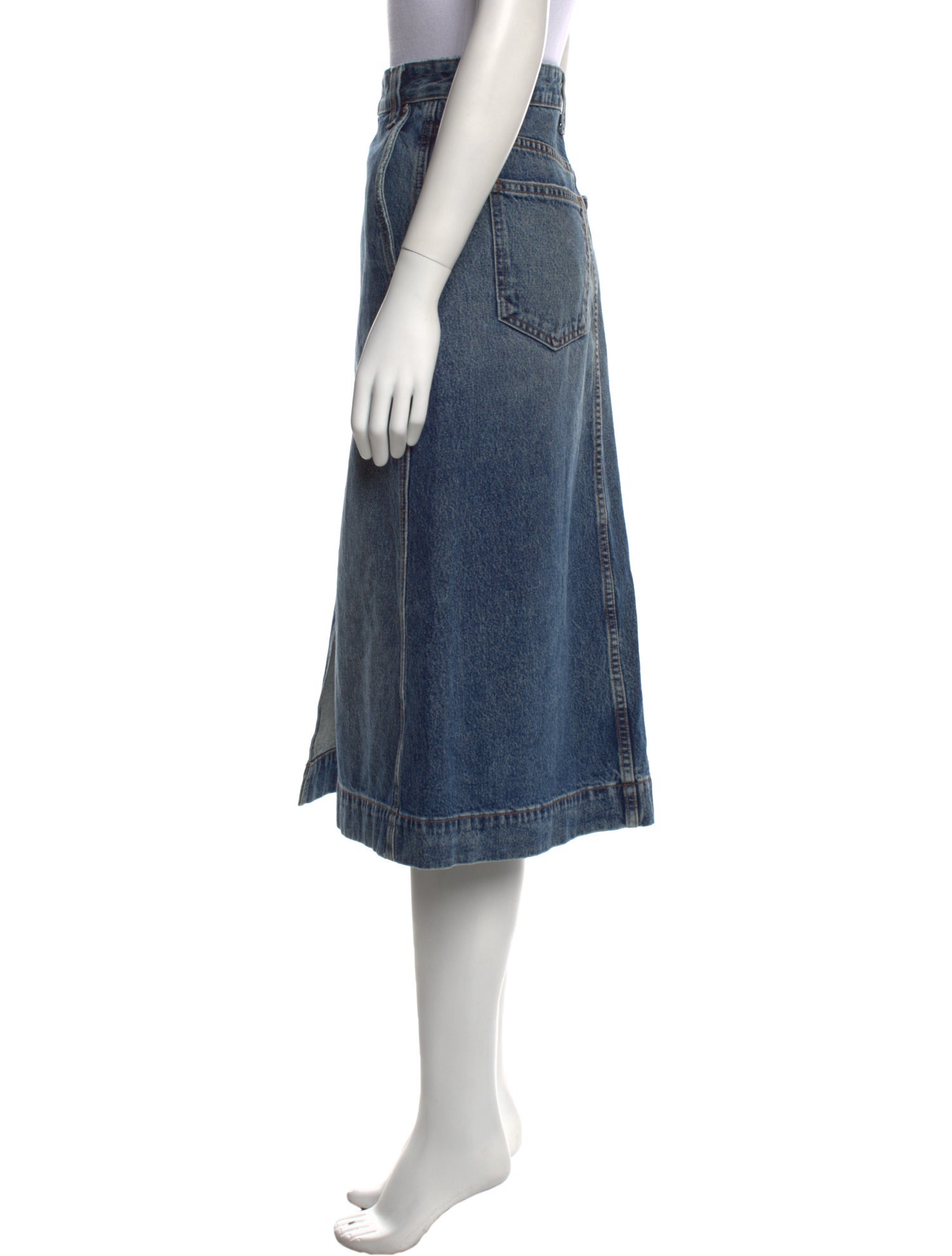 Khaite Embroidered Accent Knee-Length Skirt