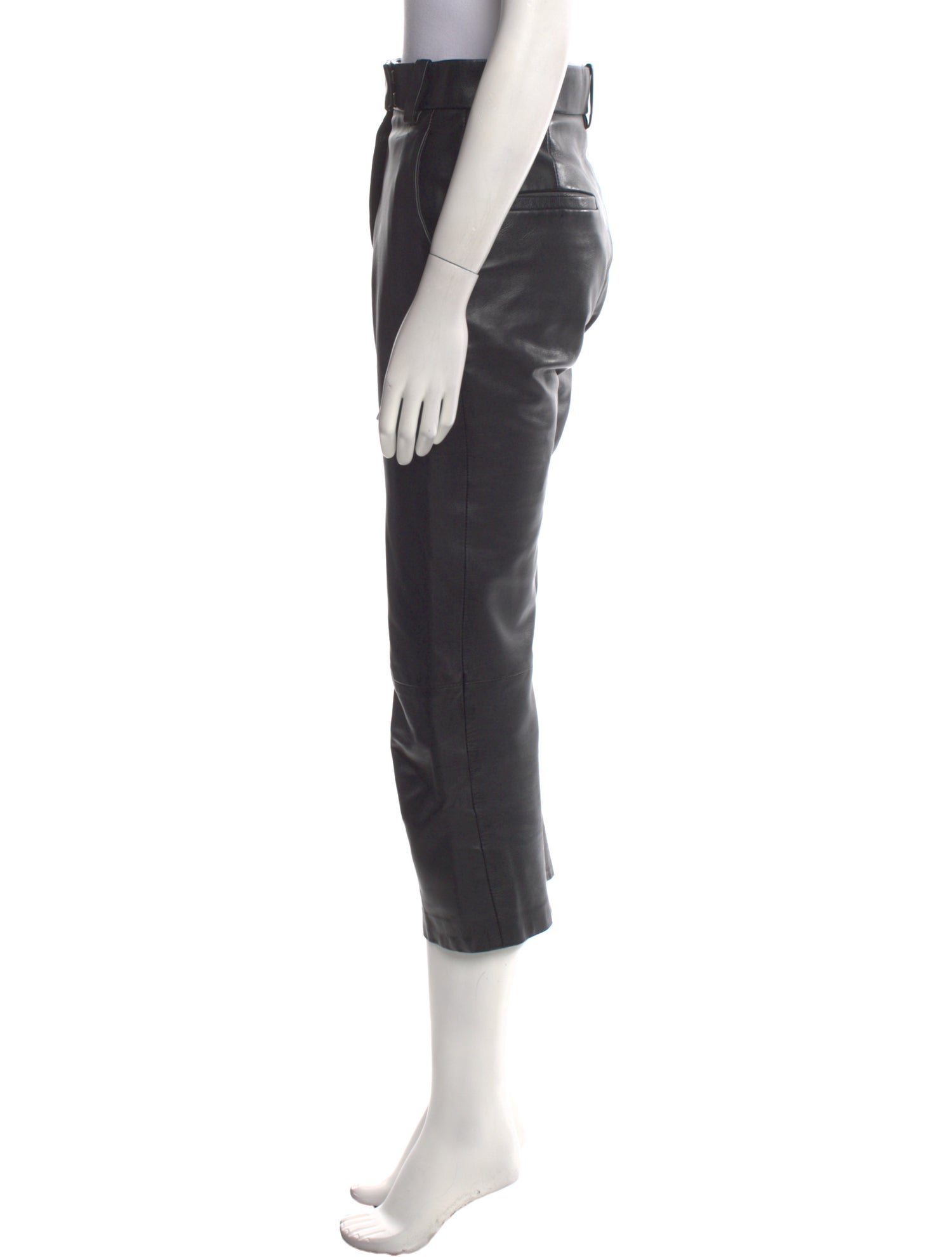 Khaite Leather Straight Leg Pants