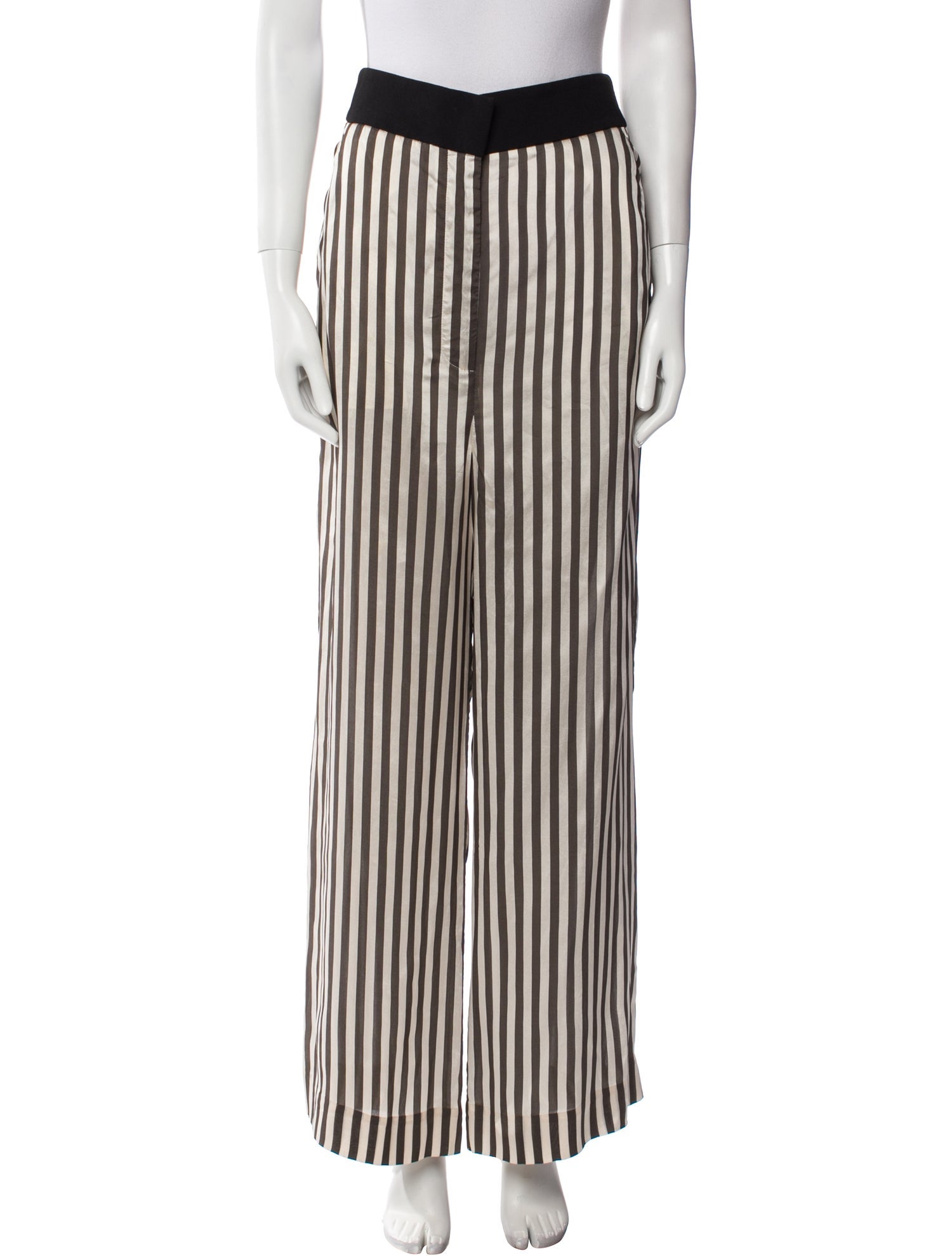 Khaite Striped Wide Leg Pants