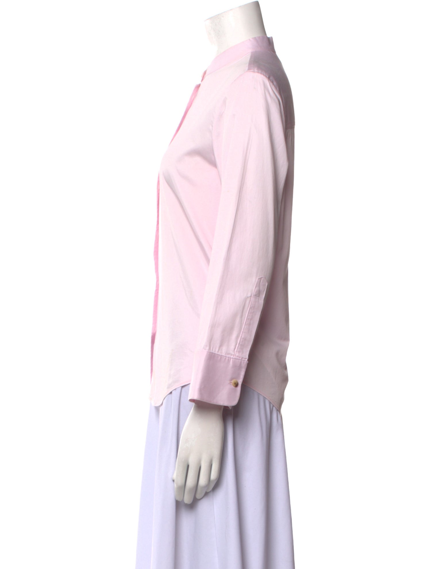 Khaite Three-Quarter Sleeve Button-Up Top