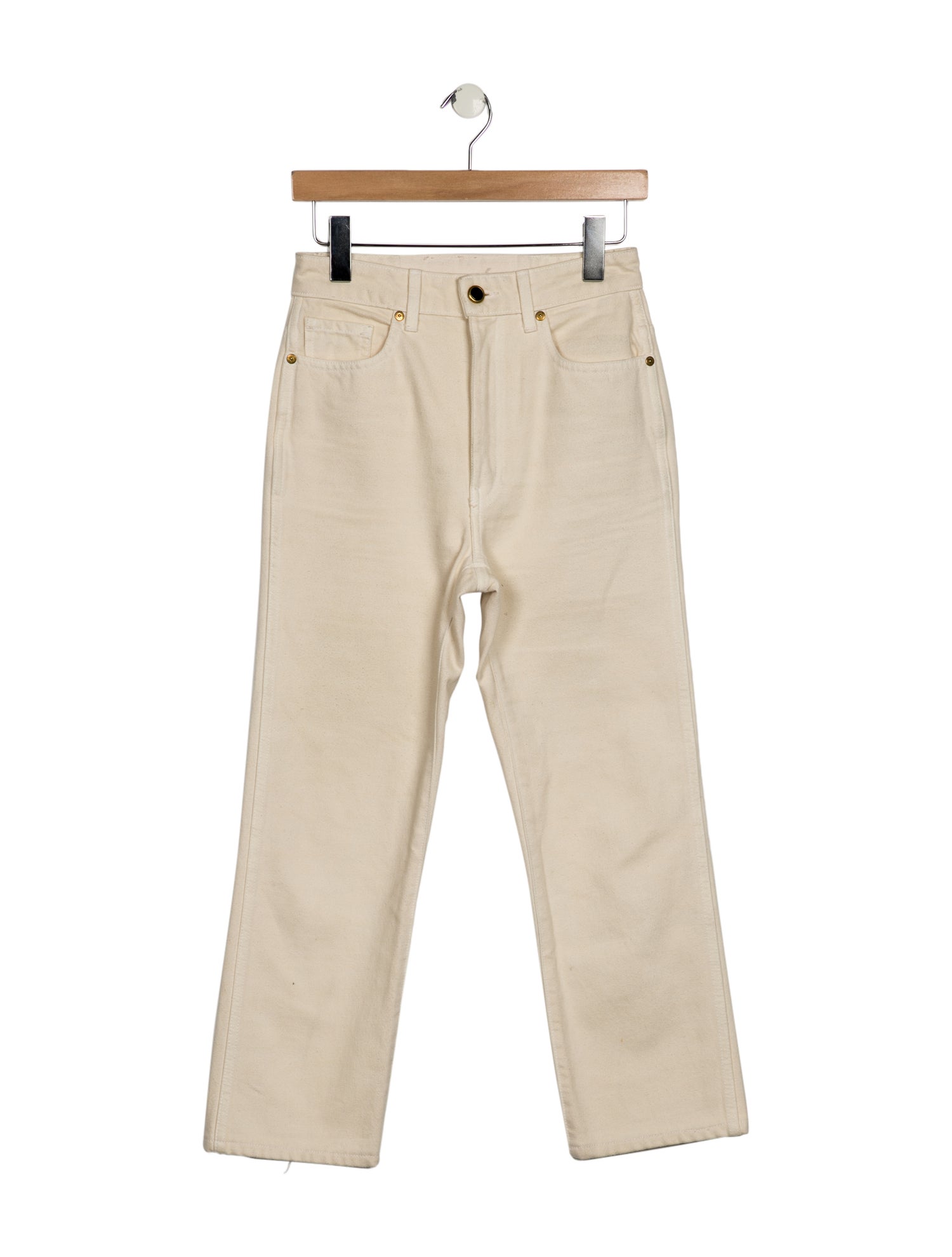 Khaite High-Rise Straight Leg Jeans