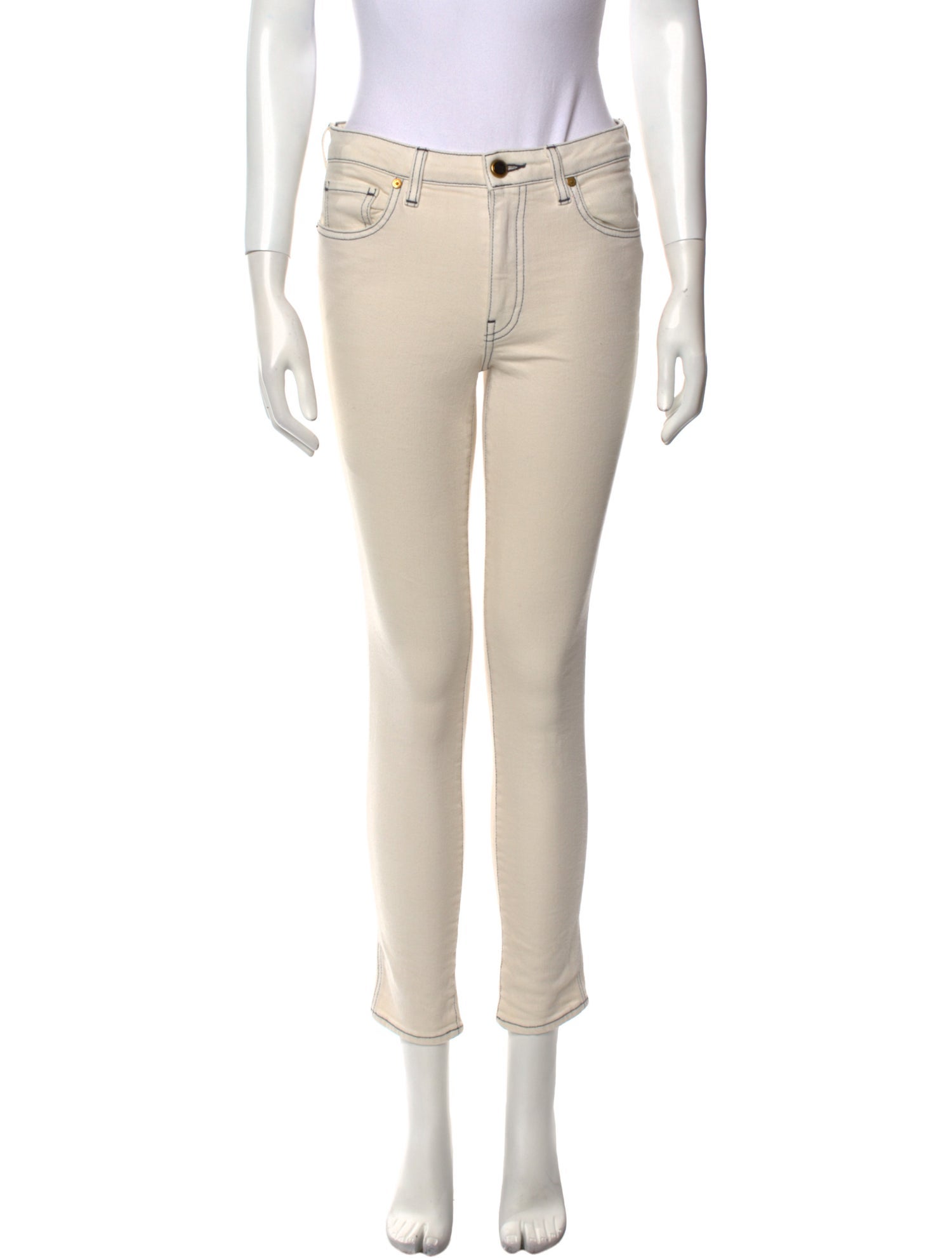 Khaite Mid-Rise Skinny Leg Jeans