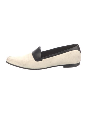 Khaite Canvas Colorblock Pattern Loafers