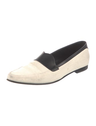 Khaite Canvas Colorblock Pattern Loafers