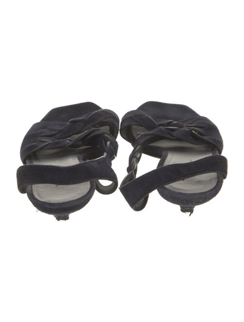 Khaite Suede Braided Accents Slingback Sandals