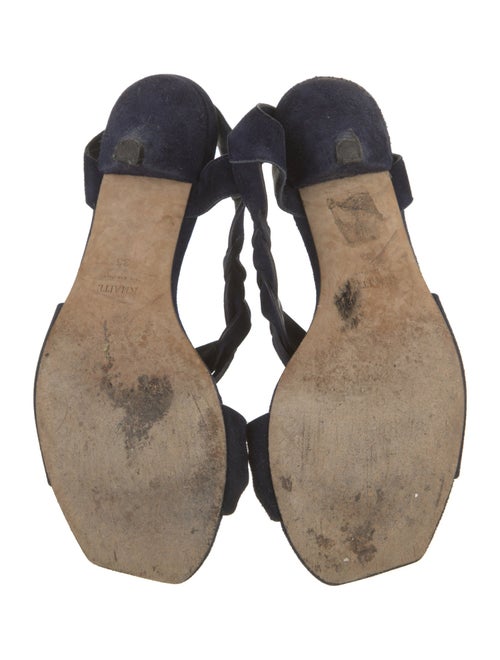 Khaite Suede Braided Accents Slingback Sandals