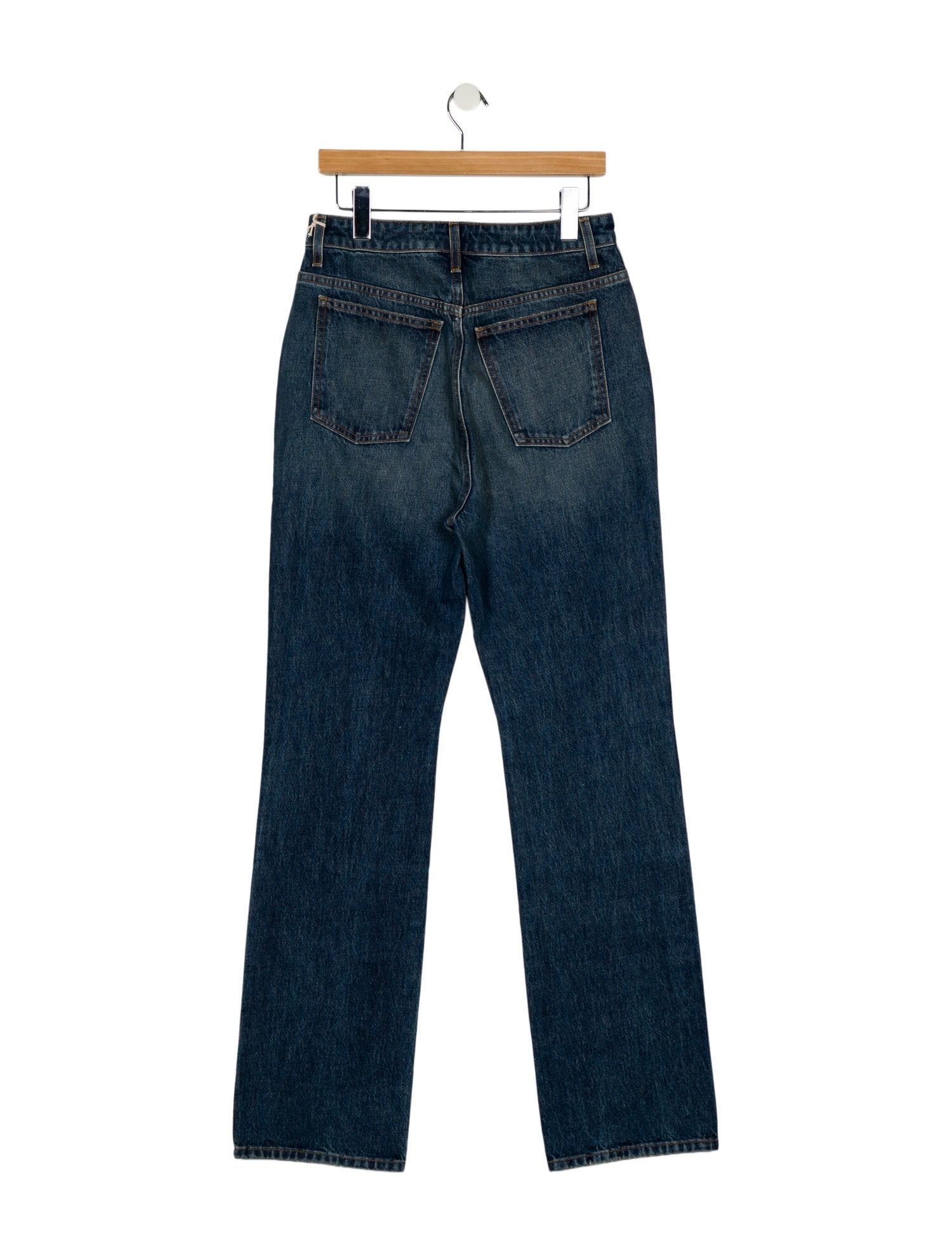 Khaite High-Rise Straight Leg Jeans