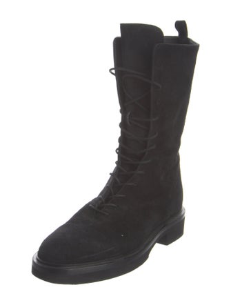 Khaite Suede Combat Boots