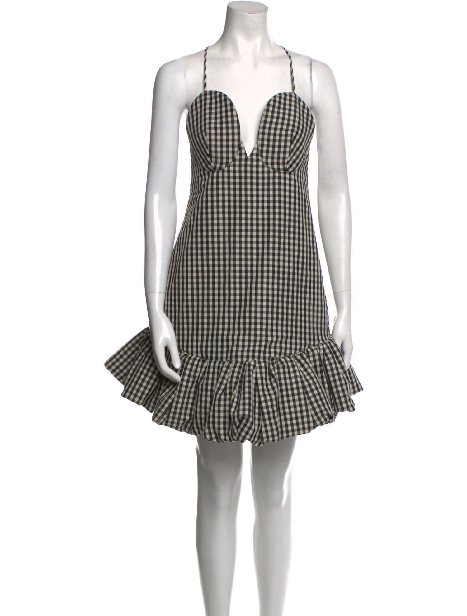 Khaite Plaid Print Mini Dress