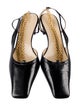 Khaite Leather Chain-Link Accents Slingback Pumps