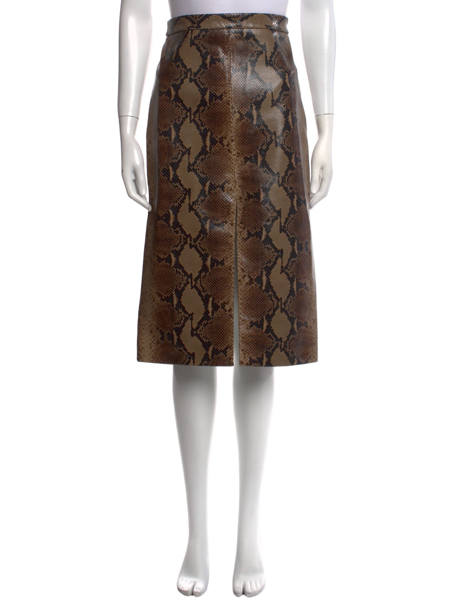 Khaite Calfskin Knee-Length Skirt