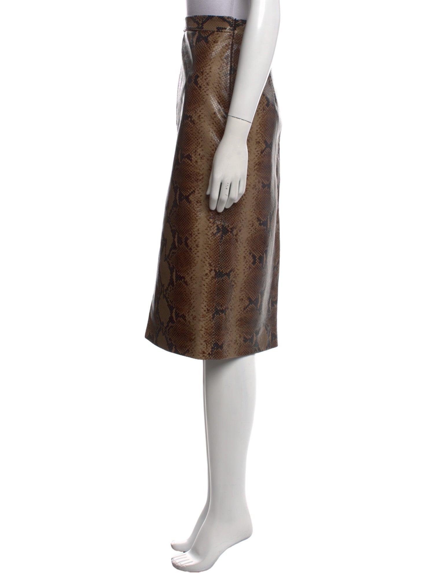 Khaite Calfskin Knee-Length Skirt