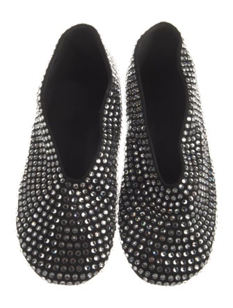 Khaite Printed Crystal Embellishments Flats