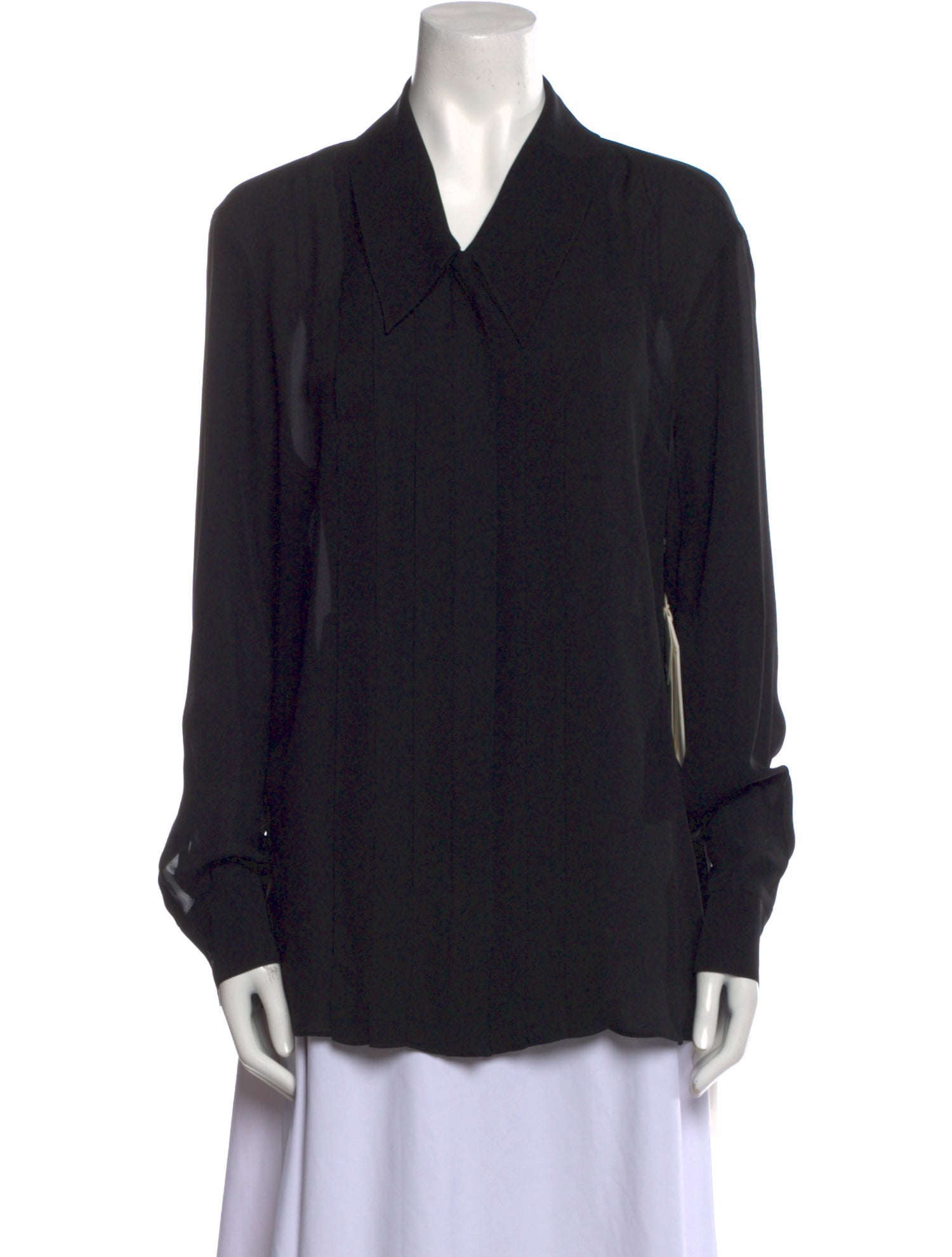 Khaite Silk V-Neck Blouse w/ Tags