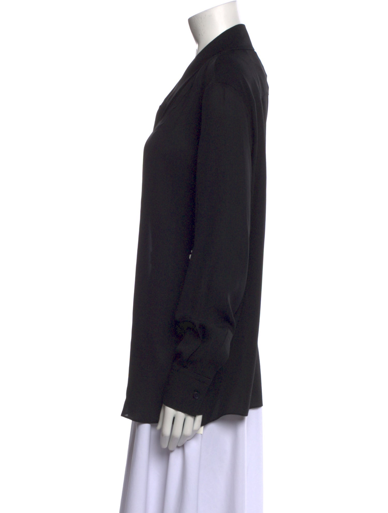 Khaite Silk V-Neck Blouse w/ Tags