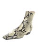 Khaite Leather Animal Print Lace-Up Boots
