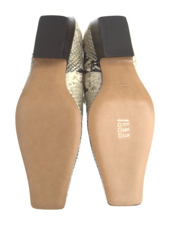 Khaite Leather Animal Print Lace-Up Boots