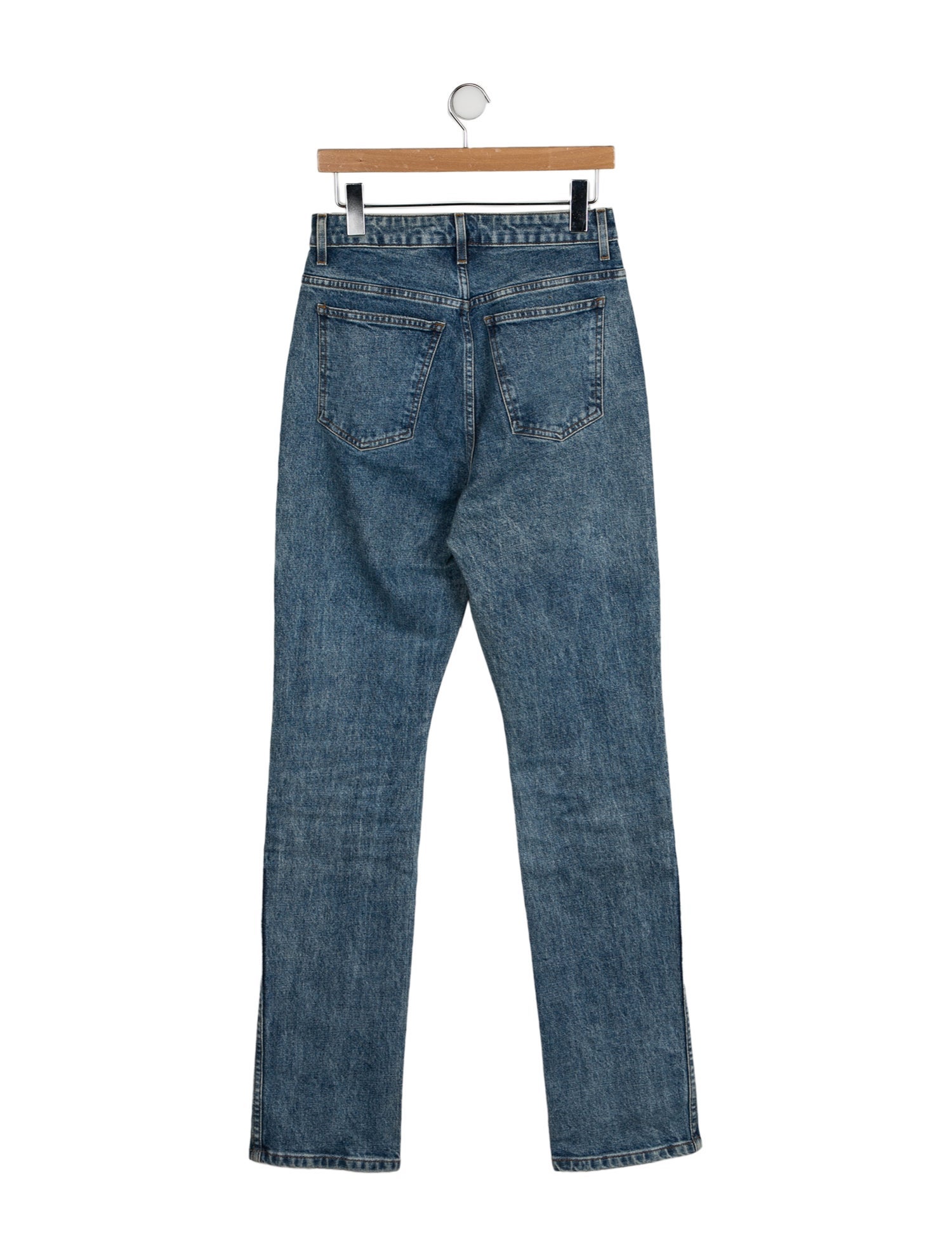 Khaite High-Rise Straight Leg Jeans